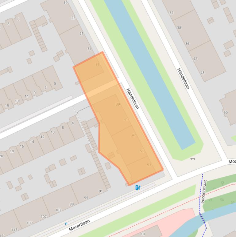 Kaart van postcodegebied 2555WC.