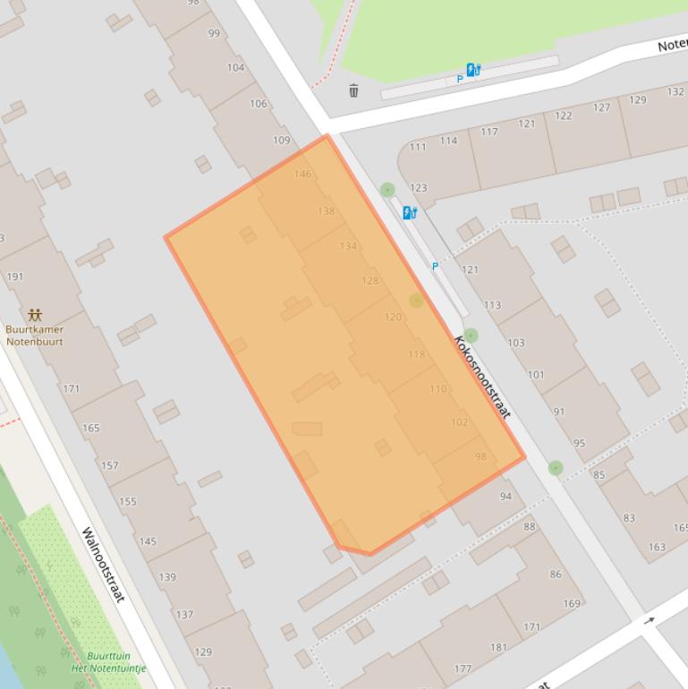 Kaart van postcodegebied 2555XG.