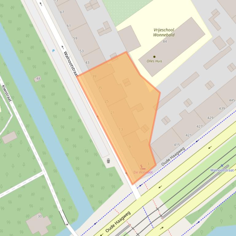 Kaart van postcodegebied 2555XH.