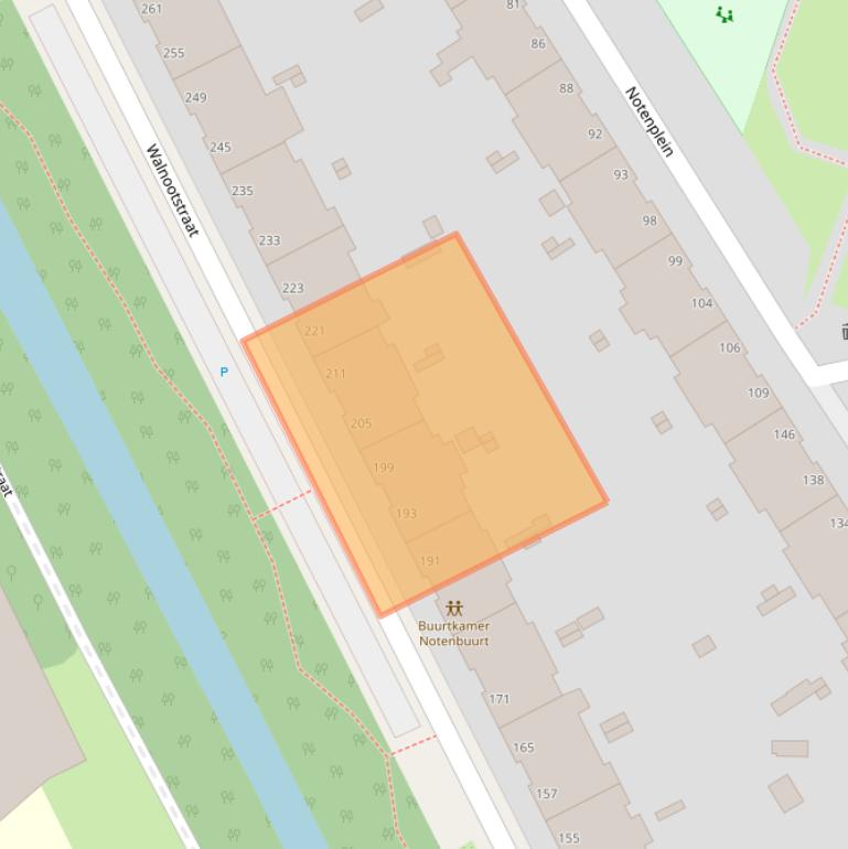 Kaart van postcodegebied 2555XM.