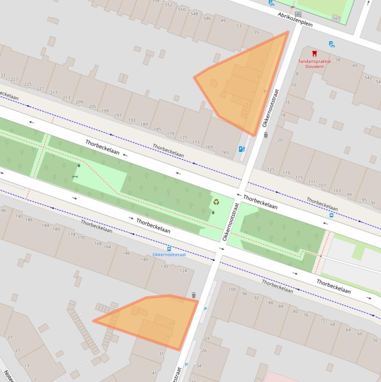 Kaart van postcodegebied 2555ZA.