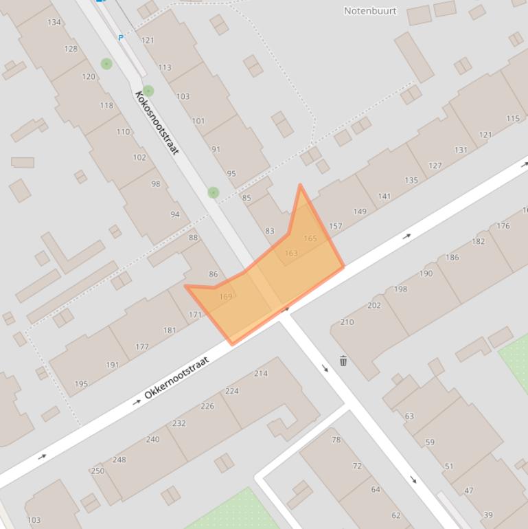 Kaart van postcodegebied 2555ZE.