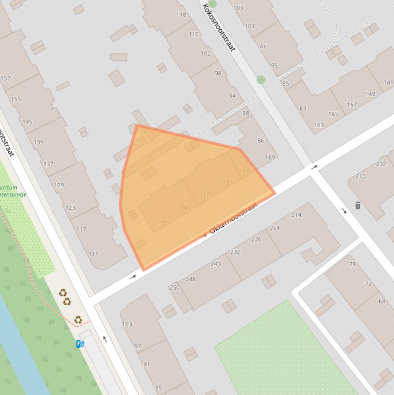 Kaart van postcodegebied 2555ZG.