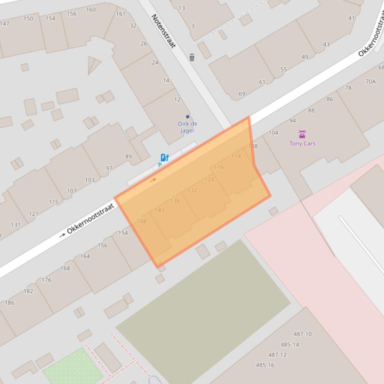 Kaart van postcodegebied 2555ZK.