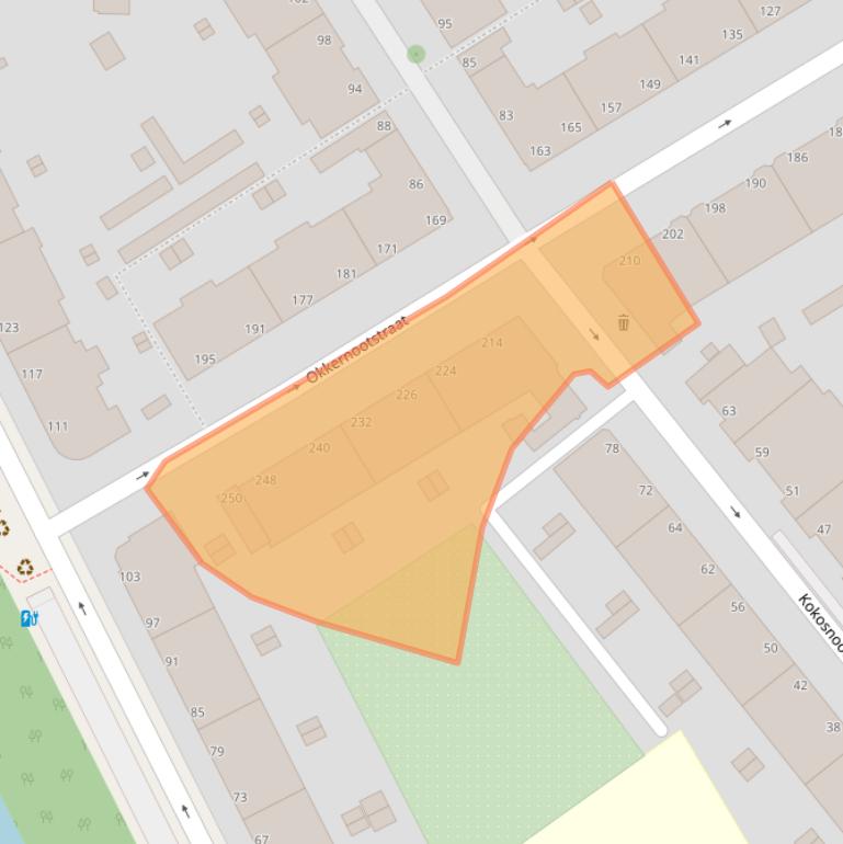 Kaart van postcodegebied 2555ZM.