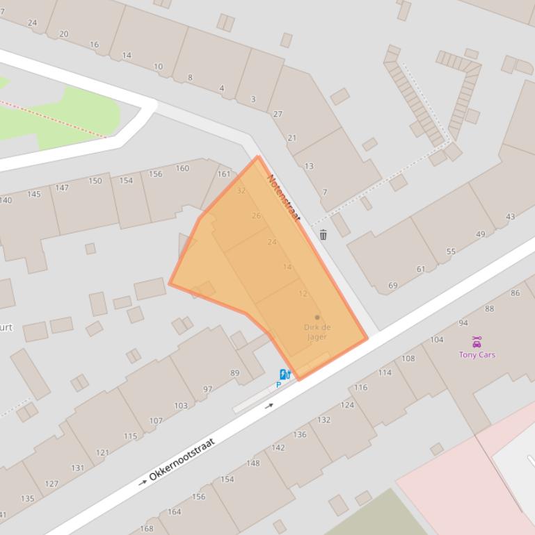 Kaart van postcodegebied 2555ZP.