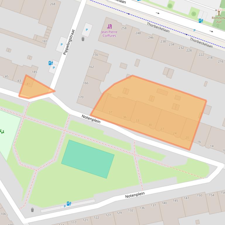 Kaart van postcodegebied 2555ZS.