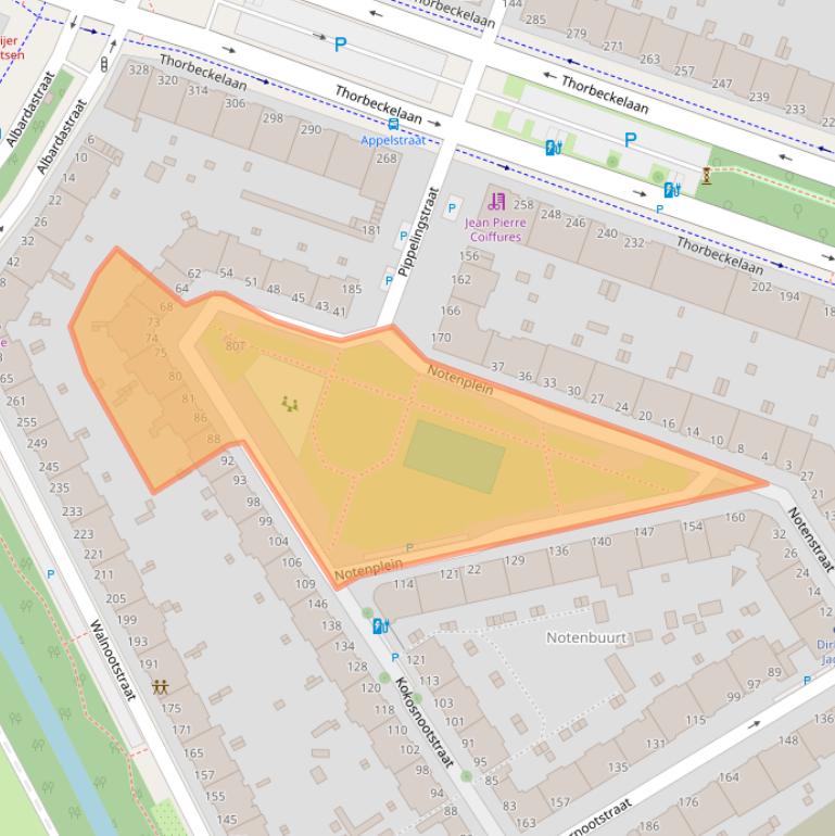 Kaart van postcodegebied 2555ZV.