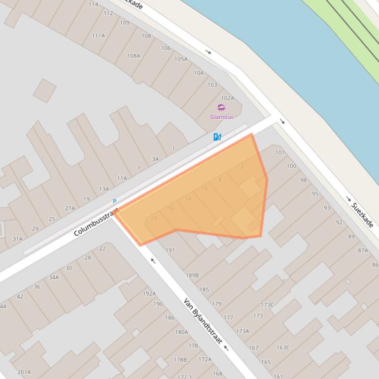 Kaart van postcodegebied 2561AM.