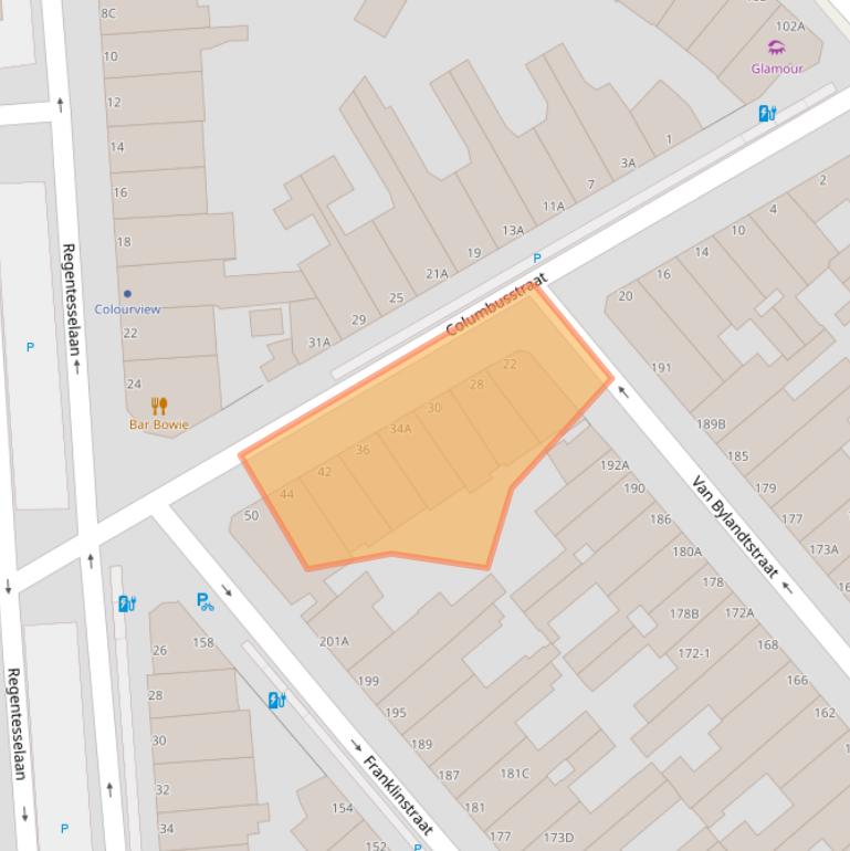 Kaart van postcodegebied 2561AN.