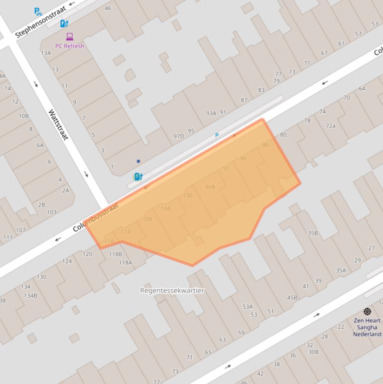 Kaart van postcodegebied 2561AR.