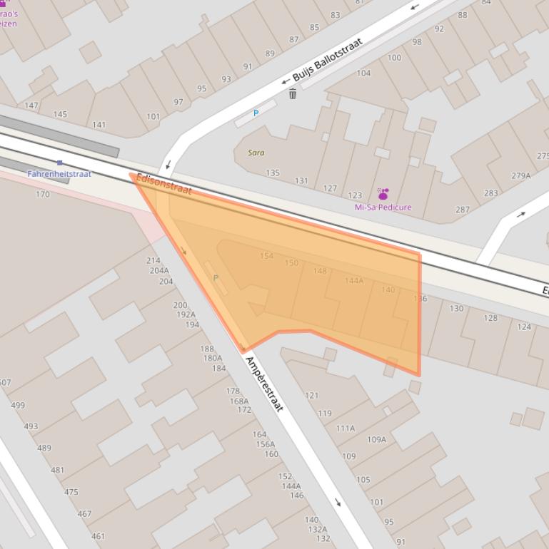 Kaart van postcodegebied 2561BK.