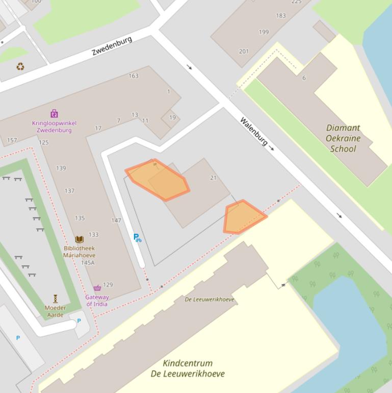 Kaart van postcodegebied 2561BR.