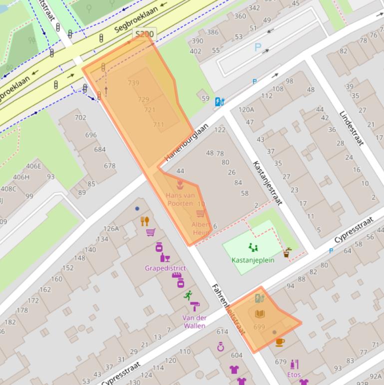 Kaart van postcodegebied 2561DE.