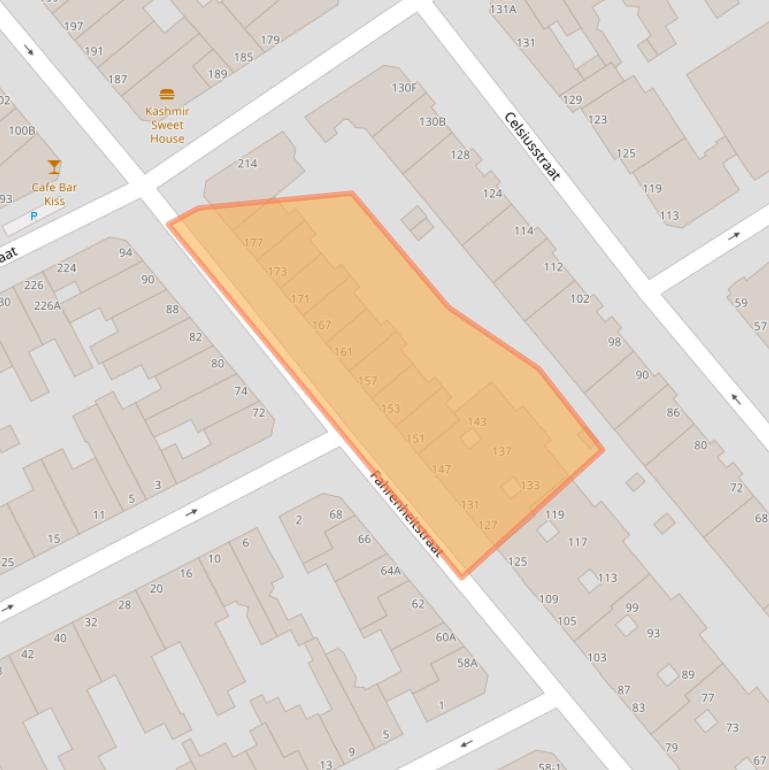 Kaart van postcodegebied 2561DS.