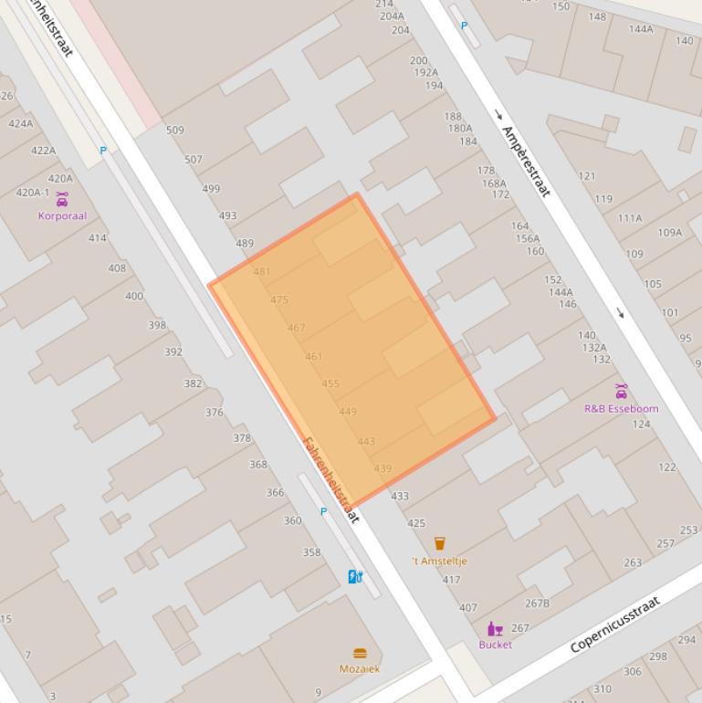 Kaart van postcodegebied 2561EA.