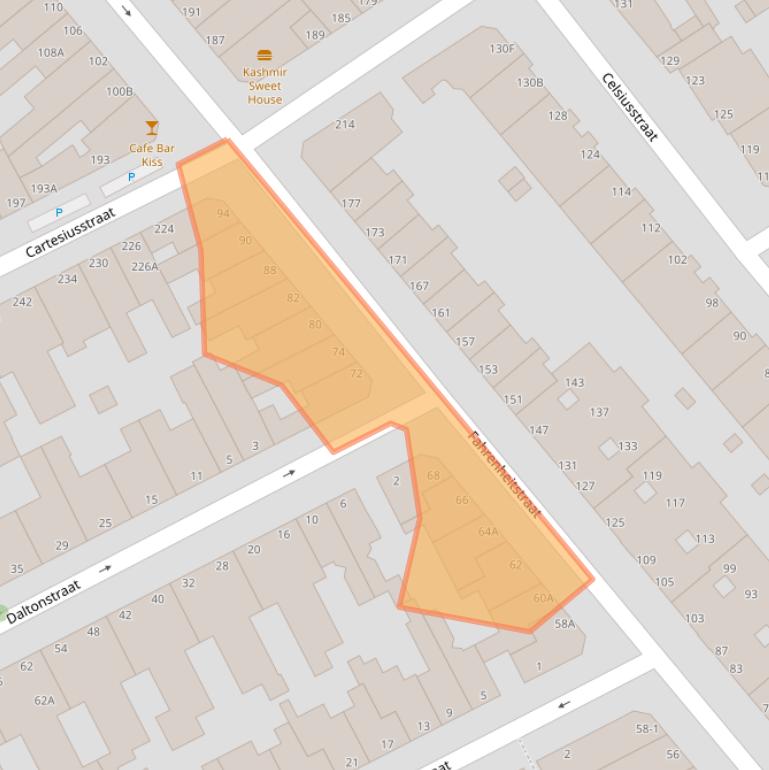 Kaart van postcodegebied 2561ED.