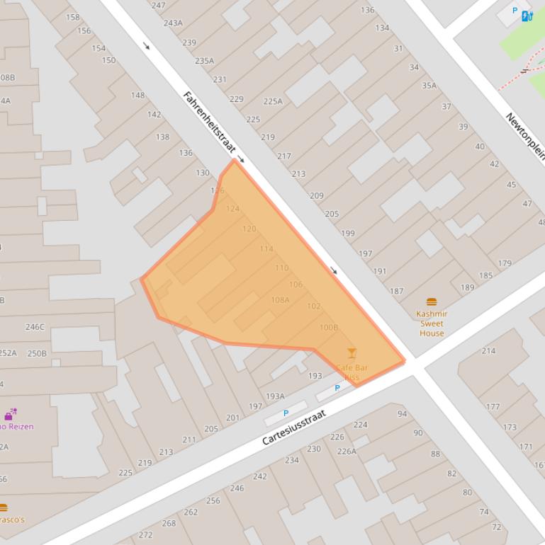 Kaart van postcodegebied 2561EE.