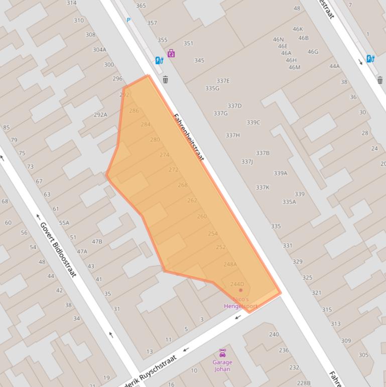 Kaart van postcodegebied 2561EJ.