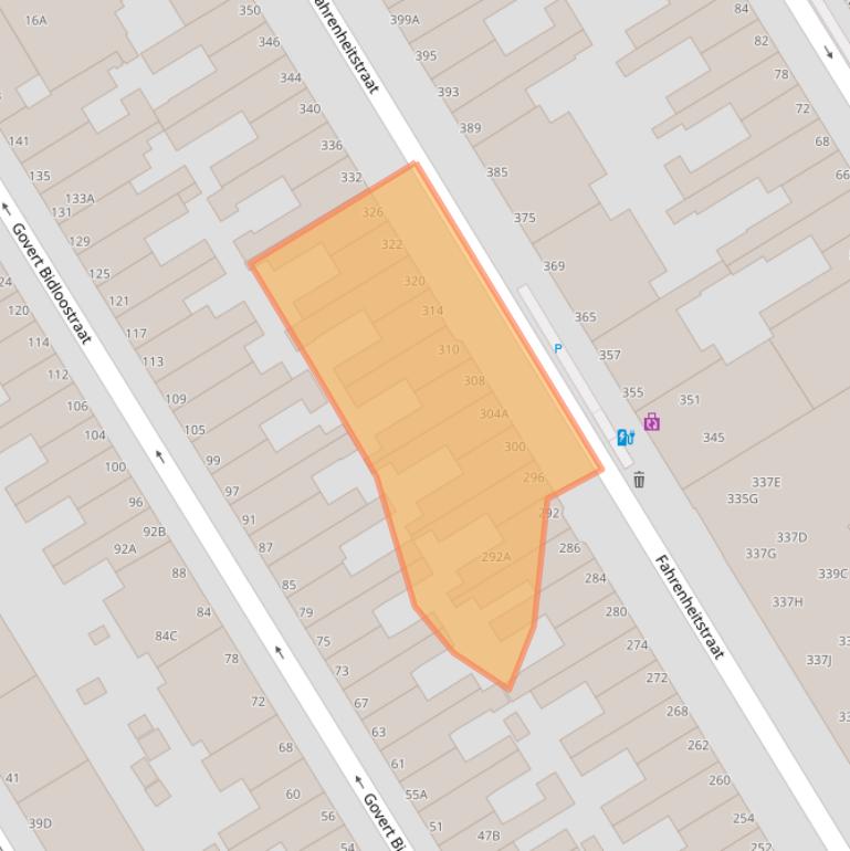 Kaart van postcodegebied 2561EK.