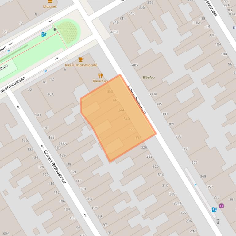 Kaart van postcodegebied 2561EL.