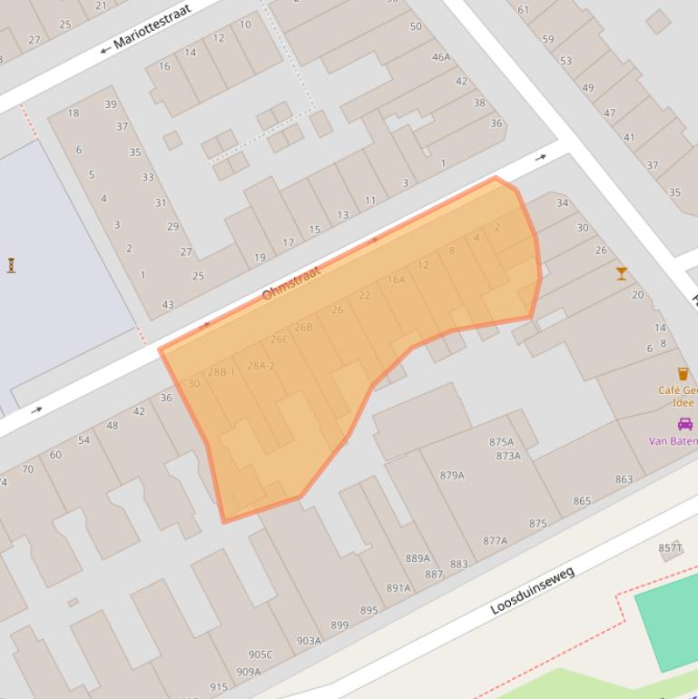 Kaart van postcodegebied 2561SE.