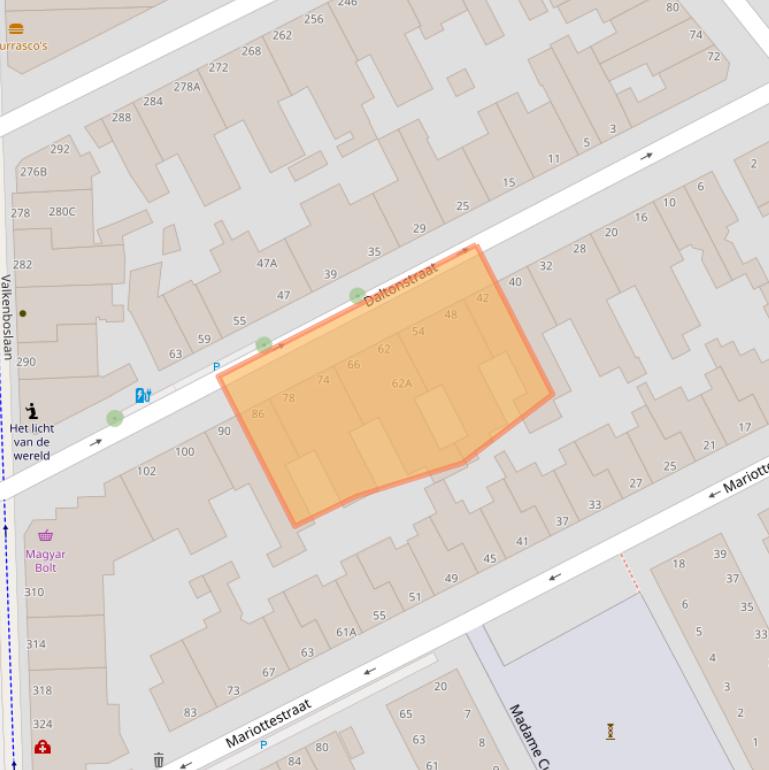 Kaart van postcodegebied 2561SV.