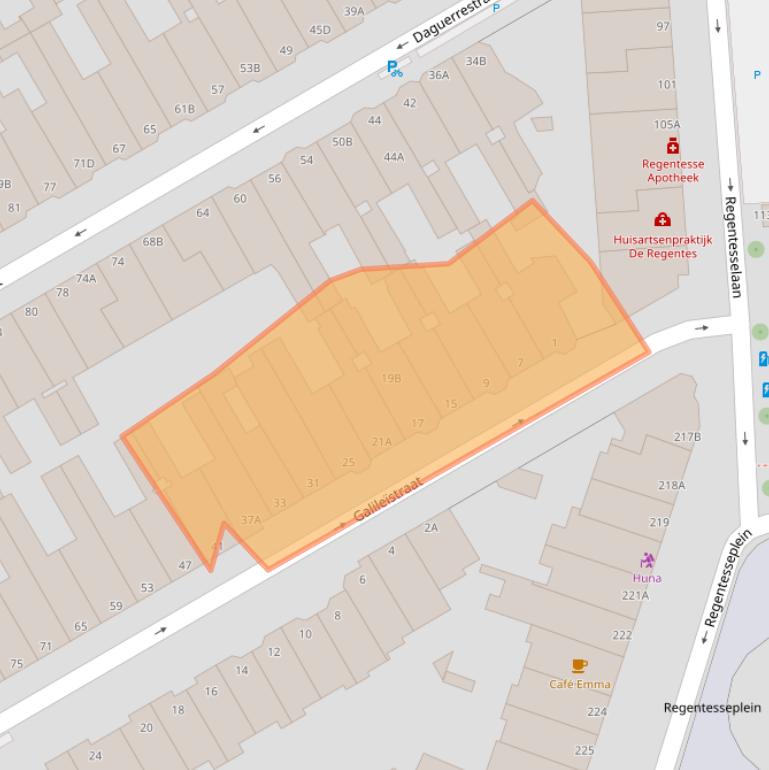 Kaart van postcodegebied 2561SX.