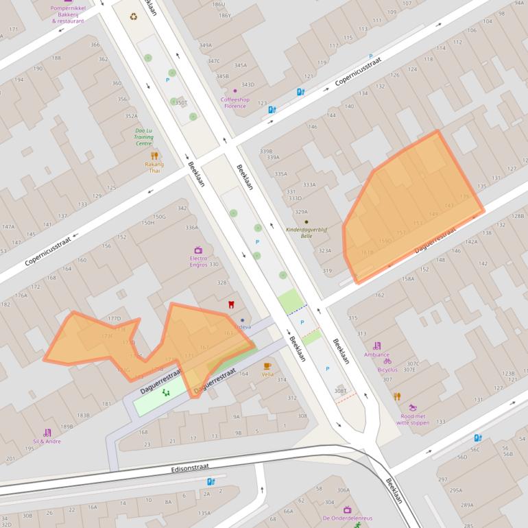 Kaart van postcodegebied 2561TR.