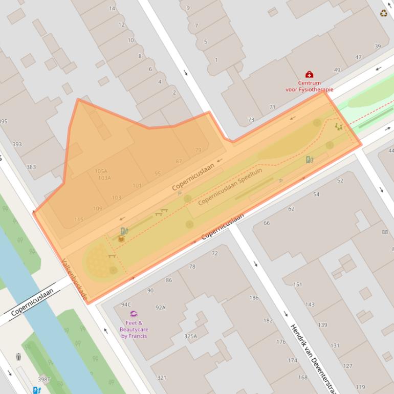 Kaart van postcodegebied 2561VC.