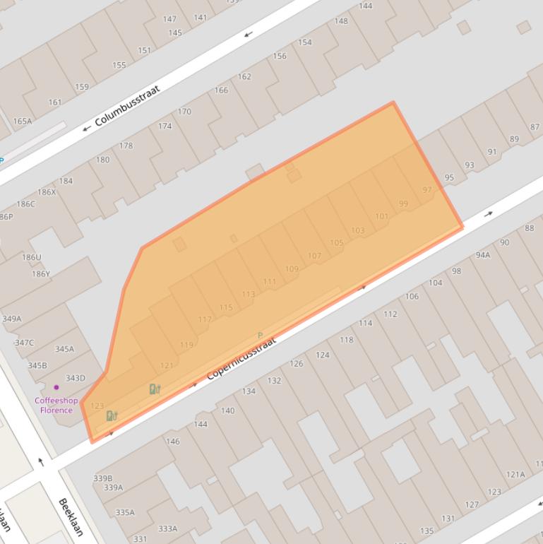 Kaart van postcodegebied 2561VS.