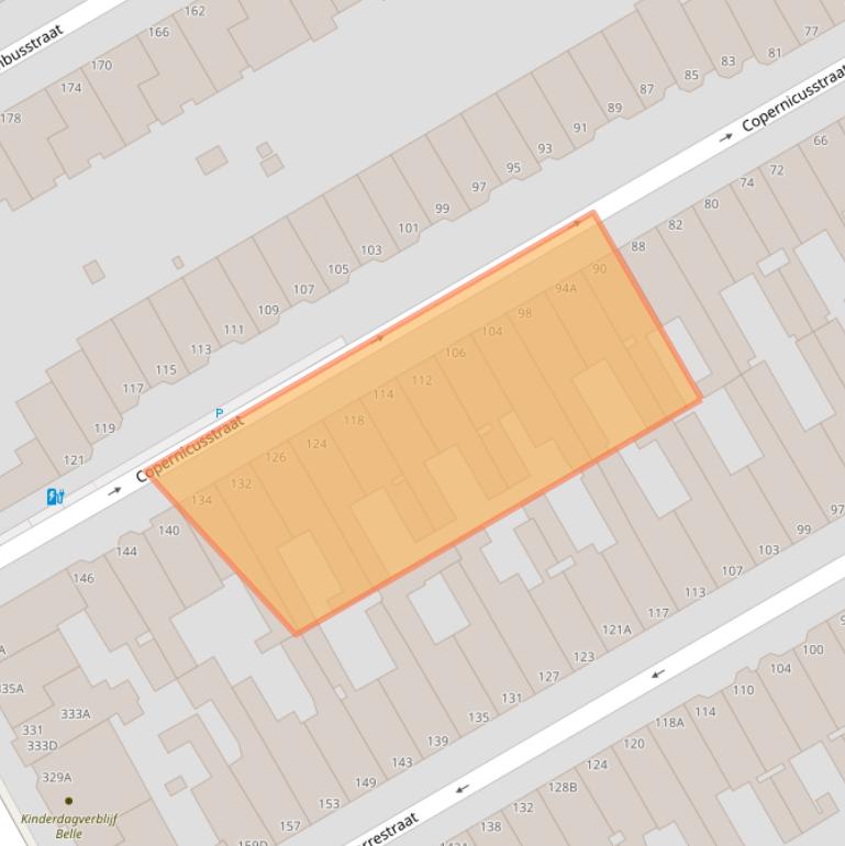 Kaart van postcodegebied 2561XC.