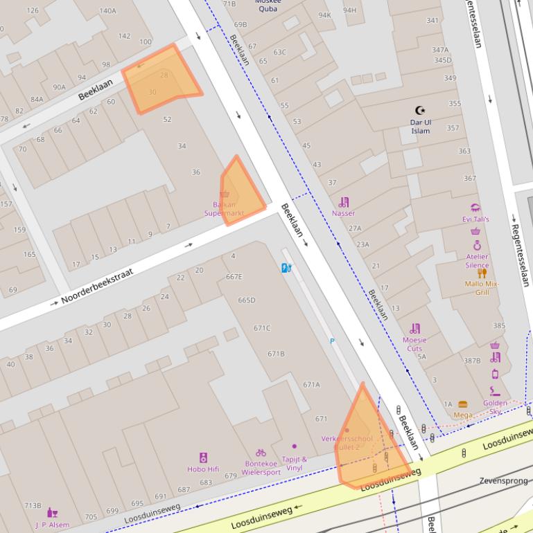 Kaart van postcodegebied 2562AK.