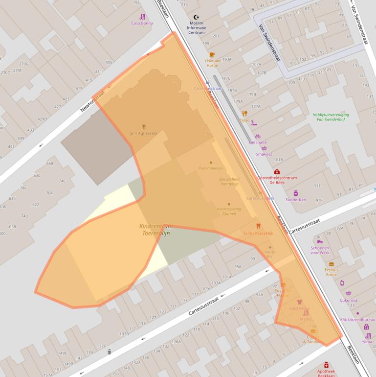 Kaart van postcodegebied 2562AP.