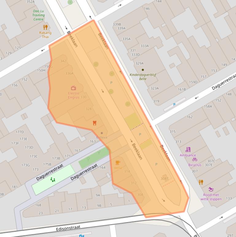 Kaart van postcodegebied 2562AW.