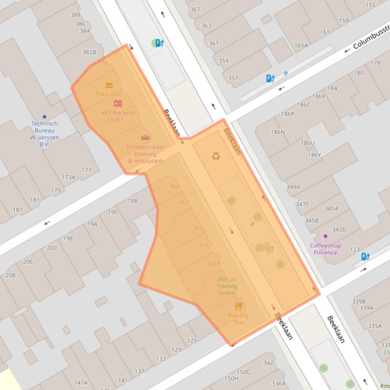 Kaart van postcodegebied 2562BG.