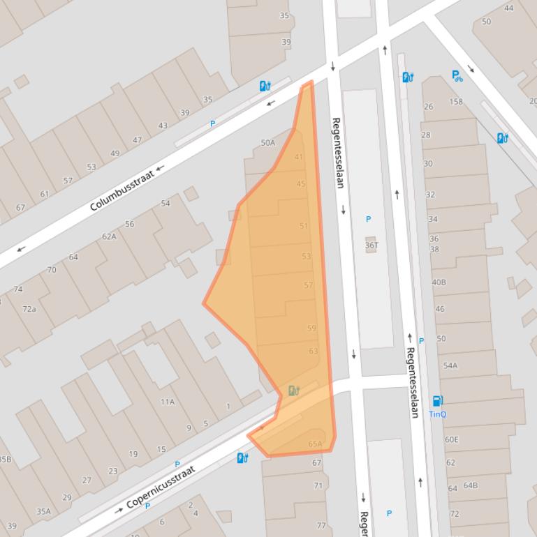 Kaart van postcodegebied 2562CN.