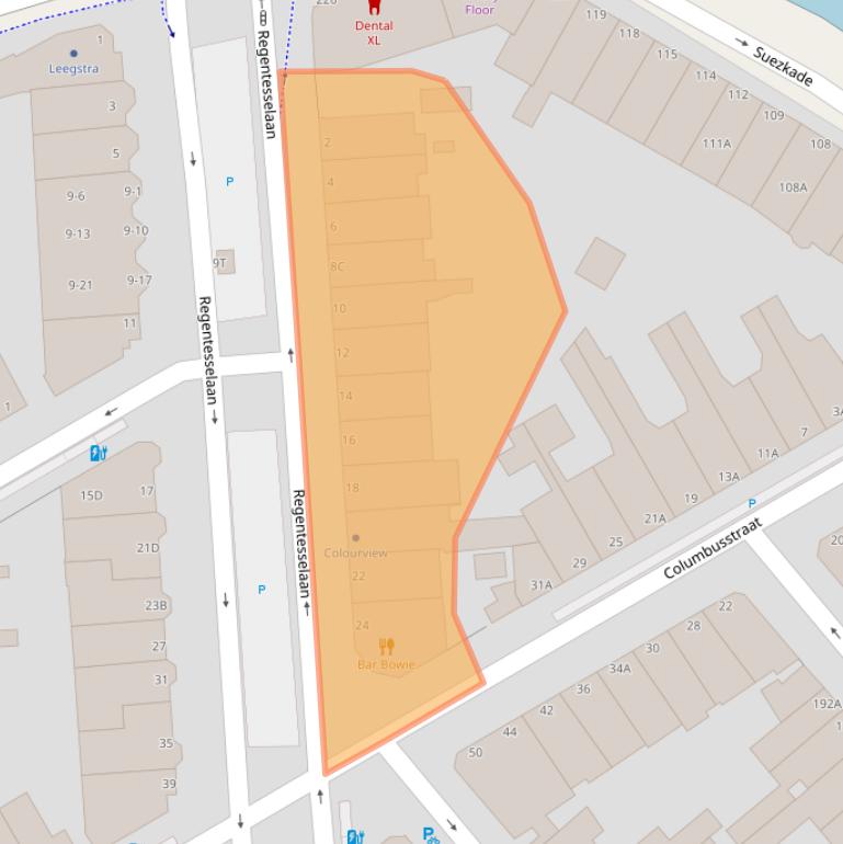 Kaart van postcodegebied 2562CS.