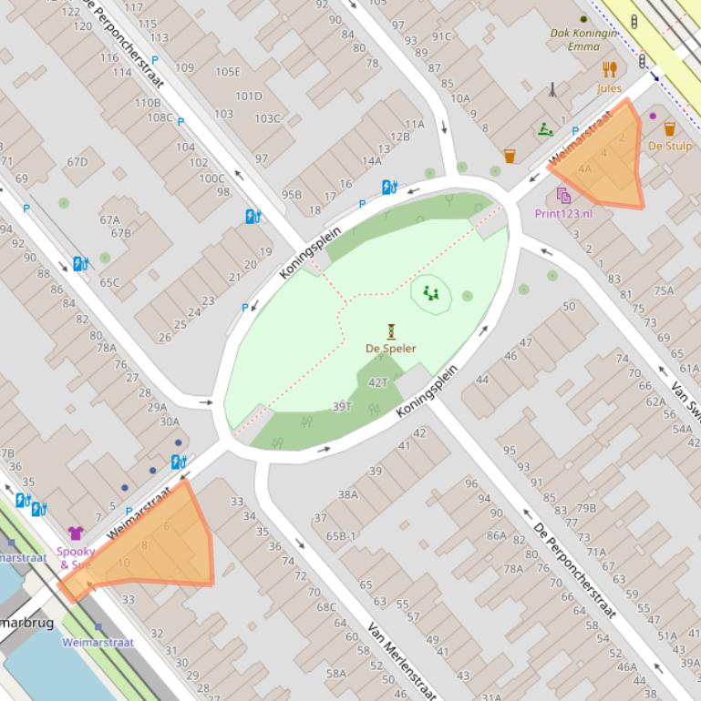 Kaart van postcodegebied 2562GW.