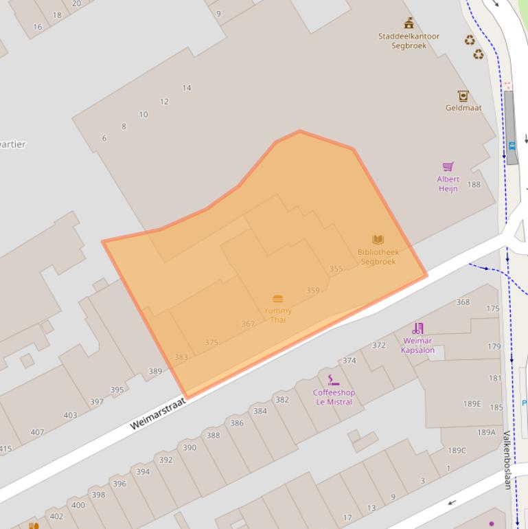 Kaart van postcodegebied 2562HL.