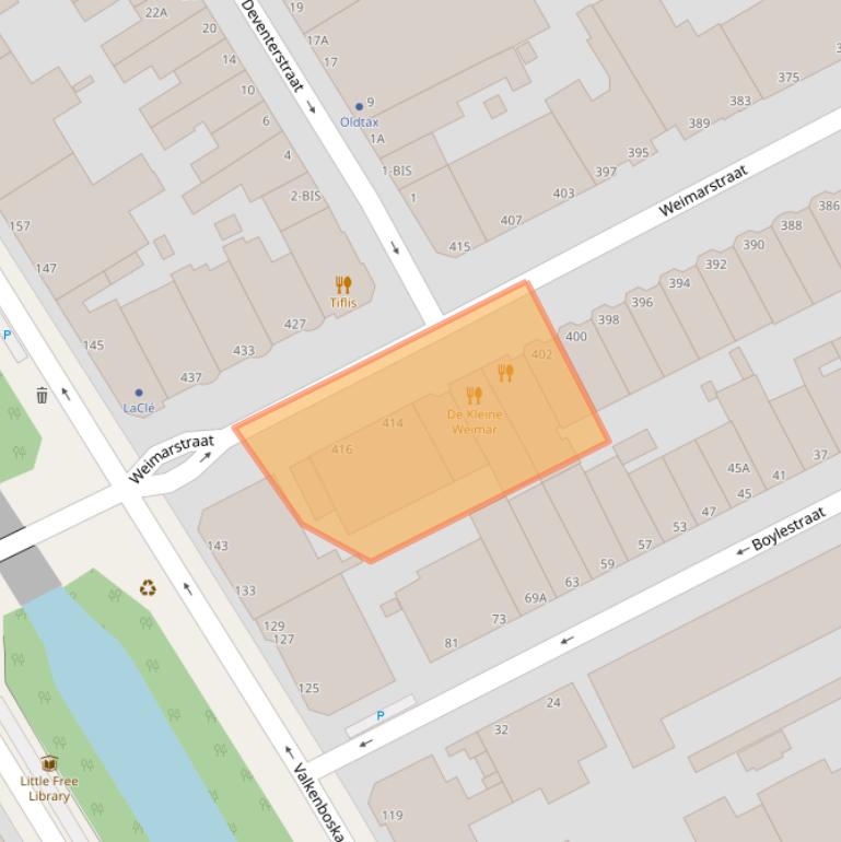 Kaart van postcodegebied 2562HX.