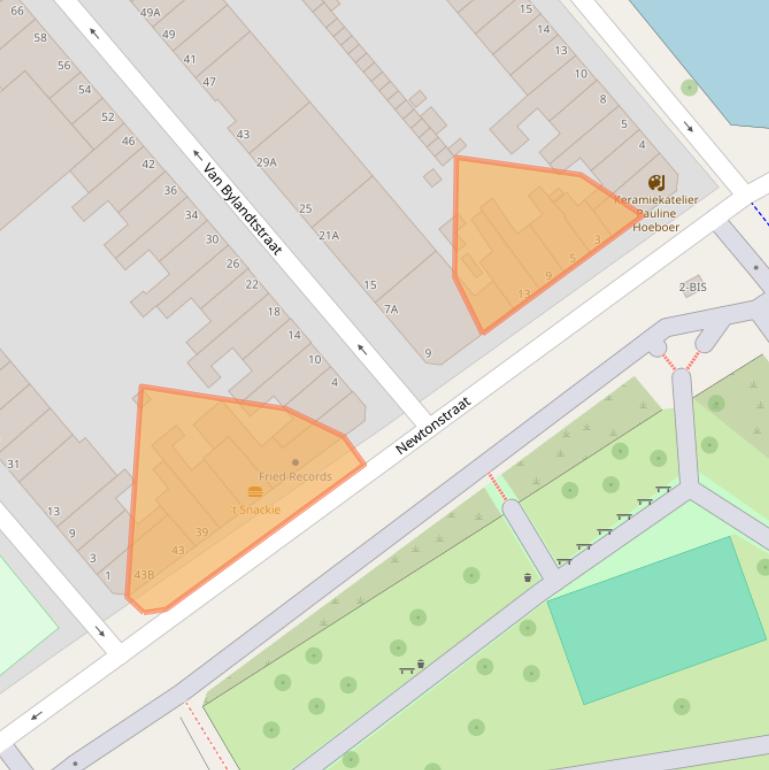 Kaart van postcodegebied 2562KC.