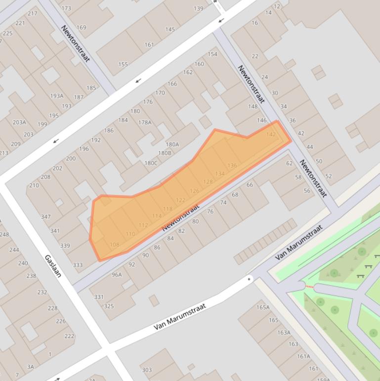 Kaart van postcodegebied 2562KT.