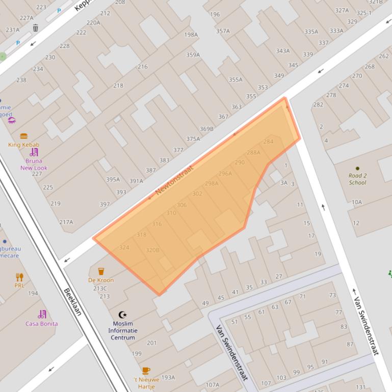 Kaart van postcodegebied 2562KZ.