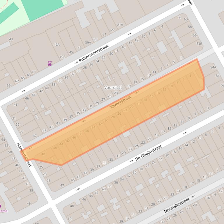 Kaart van postcodegebied 2562NJ.