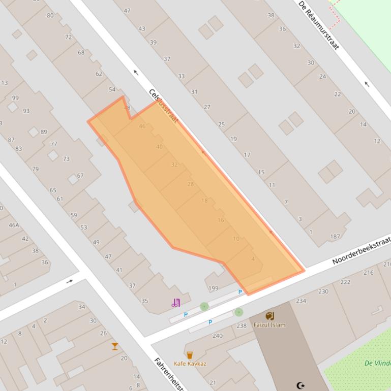 Kaart van postcodegebied 2562TE.