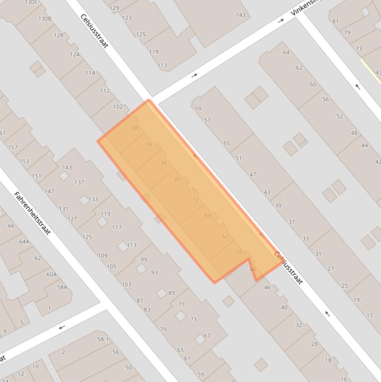 Kaart van postcodegebied 2562TG.