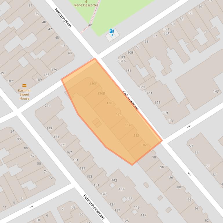 Kaart van postcodegebied 2562TH.