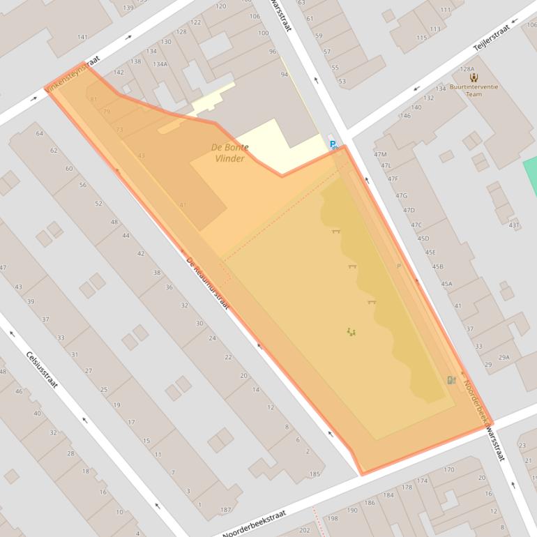 Kaart van postcodegebied 2562TW.