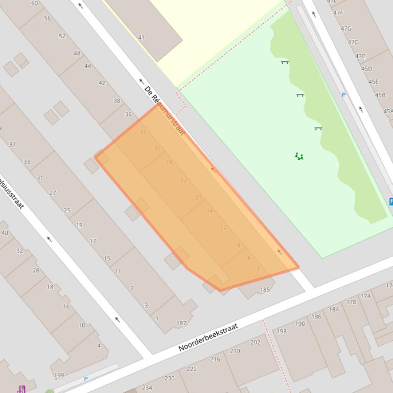 Kaart van postcodegebied 2562TX.